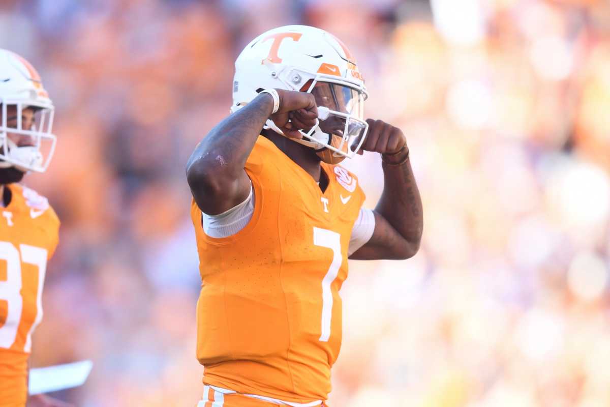 Tennessee Volunteers QB Joe Milton III during the win over UTSA. (Photo by Caitie McMekin of the News Sentinel)
